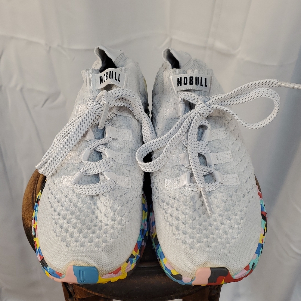 NOBULL Aspire Diamond Knit Runners Shoe Unisex Women 9 Men 7.5 Wild Rainbow Sole